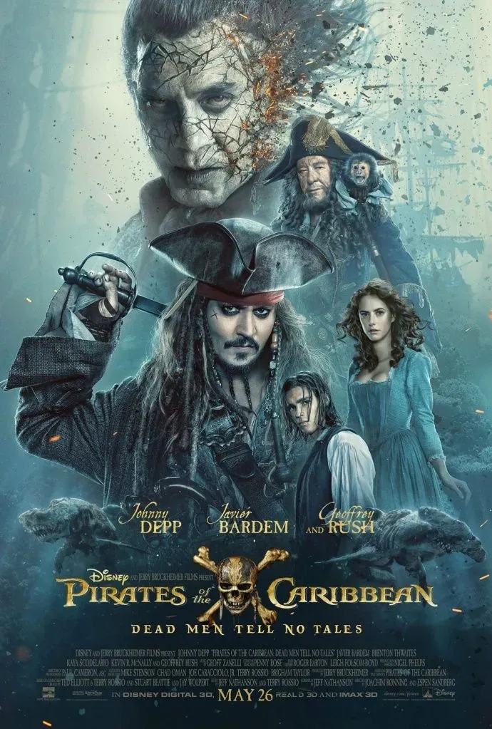 《加勒比海盗5》首曝正式海报，奥兰